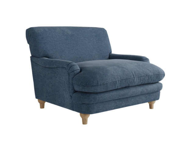 Plumpton Armchair in Denim Blue Chenille - image 1