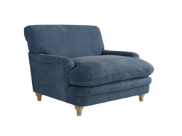 Plumpton Armchair in Denim Blue Chenille - thumbnail 1