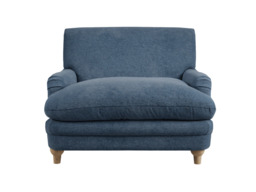 Plumpton Armchair in Denim Blue Chenille - thumbnail 2