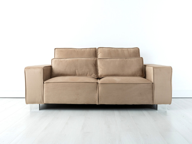 Sloane Luxury 3 Seater Sofa Plush Velvet Mink - image 1