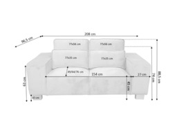Sloane Luxury 3 Seater Sofa Plush Velvet Mink - thumbnail 3