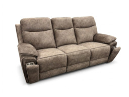 Toronto Brown 3+2 Electric Recliner Sofa Set - thumbnail 3
