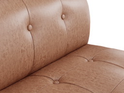 Reese Accent Armchair in Tan Faux Leather - thumbnail 6