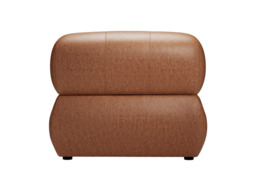 Reese Accent Armchair in Tan Faux Leather - thumbnail 4