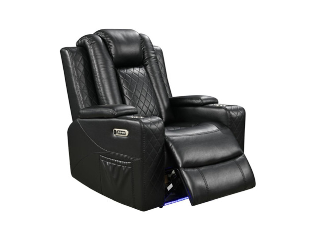 Sianna Electric Recliner Armchair Aire Leather - image 1
