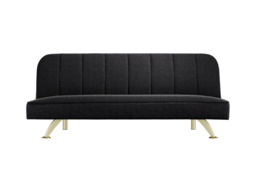 Burlington Sofa Bed Black Plush Velvet