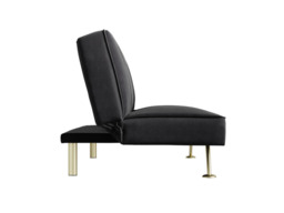 Burlington Sofa Bed Black Plush Velvet - thumbnail 4