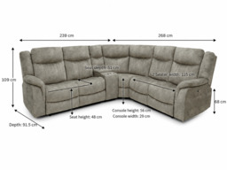 Lawson Stone Electric Corner Recliner Sofa Modular - thumbnail 9