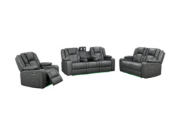 Orlando Electric Recliner Armchair Aire Leather - thumbnail 4