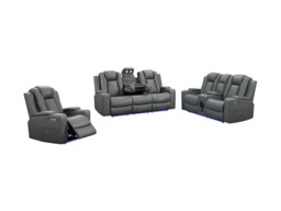 Sianna Electric Recliner Armchair Aire Leather - thumbnail 3