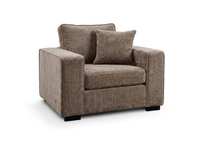 Chestnut Espresso Armchair with Cushion Enzo Fabric - image 1