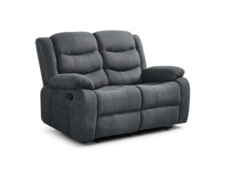 Sorrentino 2 Seater Recliner Sofa Fabric Grey - thumbnail 3