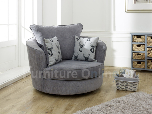 Verona Swivel Chair Grey - image 1