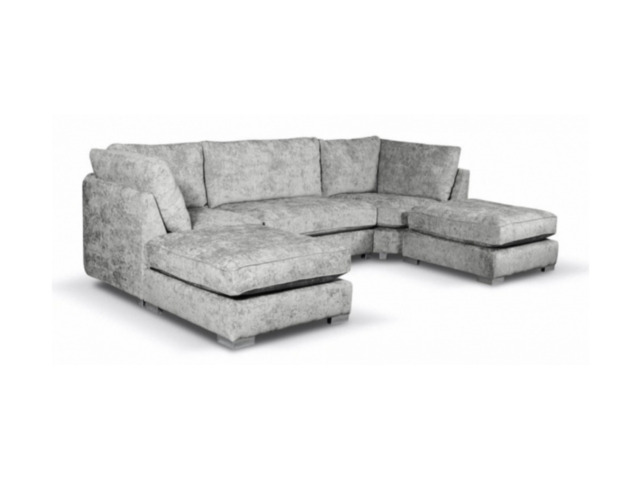 Brixton U Shaped Sofa Silver - image 1