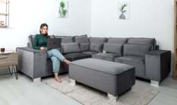 Sloane Corner Sofa Plush Velvet - thumbnail 8