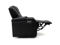 Tech 8 Smart Electric Recliner Armchair Black Aire Leather - thumbnail 5