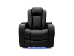 Tech 8 Smart Electric Recliner Armchair Black Aire Leather - thumbnail 3