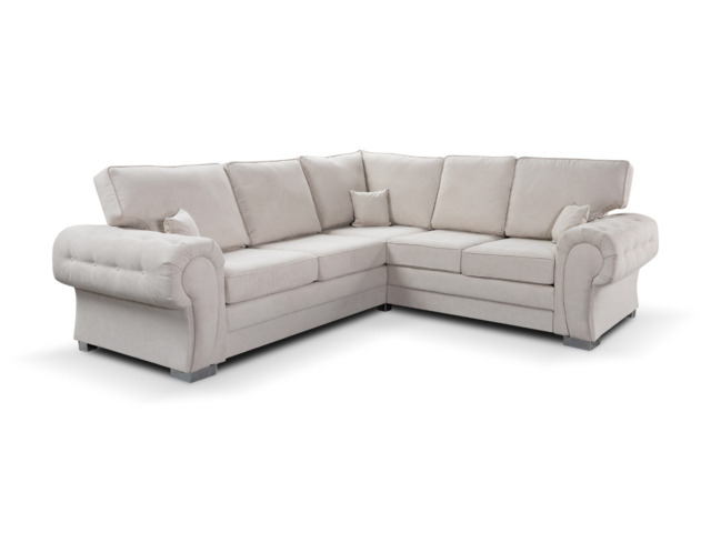 Savile Corner Sofa Bed Cream Kensington Fabric - image 1