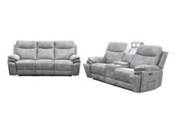 Toronto Grey 3+2 Electric Recliner Sofa Set - thumbnail 2
