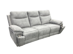 Toronto Grey 3+2 Electric Recliner Sofa Set - thumbnail 3