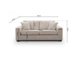 Chestnut Sofa 3 Seater Slate Enzo Fabric - thumbnail 3