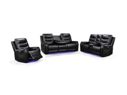 Forbes 3+2+1 Electric Recliner Sofa Set Aire Leather