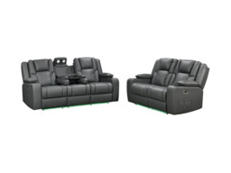 Orlando Grey Electric Recliner Sofa Set 3+2