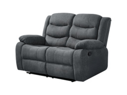 Classic Recliner Sofa Set 3+2 Manual Grey Fabric - thumbnail 9