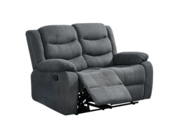 Classic Recliner Sofa Set 3+2 Manual Grey Fabric - thumbnail 7