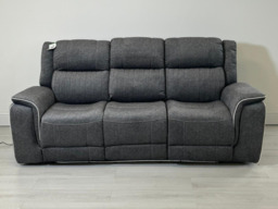 Hanna 3 Seater Electric Recliner Sofa in Grey Micro Fabric - thumbnail 6