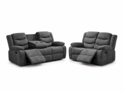 Sorrentino Recliner Sofa Set 3+2 in Grey Chenille Fabric