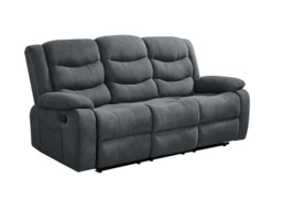 Sorrentino Recliner Sofa Set 3+2 in Grey Chenille Fabric - thumbnail 4