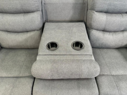 Sorrentino Recliner Sofa Set 3+2 in Grey Chenille Fabric - thumbnail 8