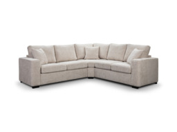 Chestnut Corner Sofa Bed Cream Fabric - thumbnail 1