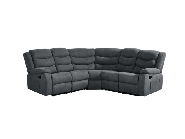 Sorrentino Corner Recliner Sofa in Grey Fabric - image 1