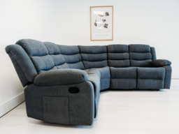 Sorrentino Corner Recliner Sofa in Grey Fabric - thumbnail 5