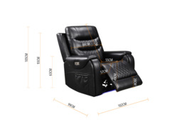 Forbes Electric Recliner Armchair Aire Leather - thumbnail 2