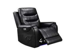 Forbes Electric Recliner Armchair Aire Leather - thumbnail 1