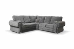 Vegas Modular Corner Sofa Full Back Grey - thumbnail 4