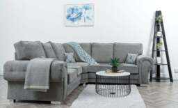 Vegas Modular Corner Sofa Full Back Grey - thumbnail 2