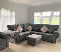 Vegas Modular Corner Sofa Full Back Grey - thumbnail 3