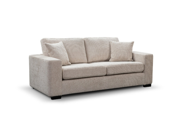 Chestnut 3 Seater Sofa Cream Enzo Fabric - image 1