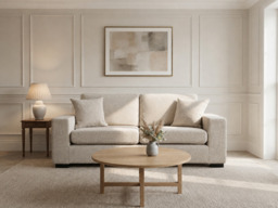 Chestnut 3 Seater Sofa Cream Enzo Fabric - thumbnail 4