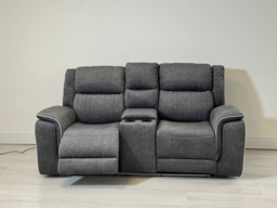 Hanna 2 Seater Electric Recliner Sofa in Grey Micro Fabric - thumbnail 3