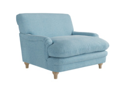 Plumpton Armchair in Duck Egg Blue Chenille - thumbnail 1