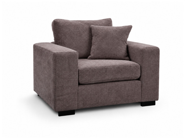 Chestnut Coco Armchair with Cushion Enzo Fabric - image 1