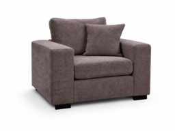 Chestnut Coco Armchair with Cushion Enzo Fabric