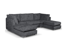 Brixton U Shaped Sofa Charcoal Grey - thumbnail 1