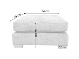 Bishop Footstool Truffle and Platinum Grey - thumbnail 4