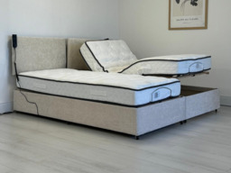 Sleepadjusta Heavy Duty Electric Adjustable Bed with Pocket Mattress and Headboard User Weight up to 25 Stone - thumbnail 1